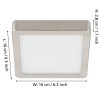 Eglo FUEVA Ceiling Light LED matt nickel, 1-light source