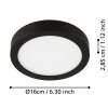 Eglo FUEVA Ceiling Light LED black, 1-light source