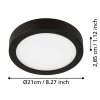 Eglo FUEVA Ceiling Light LED black, 1-light source