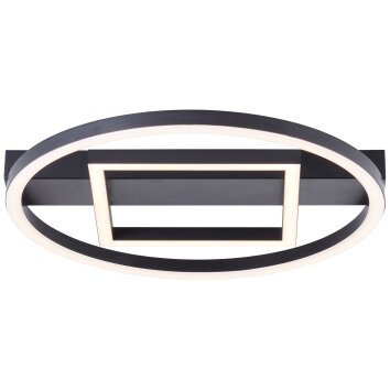 Brilliant Maureen Ceiling Light LED black, white, 1-light source