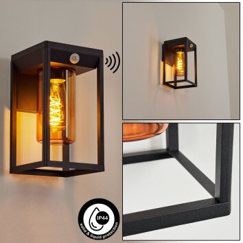 Palanga Outdoor Wall Light black, 1-light source