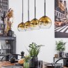 Koyoto  Pendant Light glass 15 cm gold, clear, 4-light sources