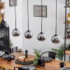 Koyoto  Pendant Light glass 15 cm chrome, Smoke-coloured, 4-light sources