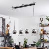 Koyoto  Pendant Light glass 15 cm chrome, Smoke-coloured, 4-light sources