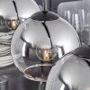 Koyoto  Pendant Light glass 15 cm chrome, clear, Smoke-coloured, 5-light sources