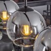 Koyoto  Pendant Light glass 15 cm chrome, clear, Smoke-coloured, 5-light sources