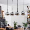 Koyoto  Ceiling Light glass 20 cm chrome, clear, Smoke-coloured, 4-light sources