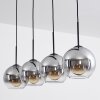 Koyoto  Ceiling Light glass 20 cm clear, Smoke-coloured, 4-light sources