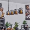 Koyoto  Ceiling Light glass 20 cm chrome, Smoke-coloured, 4-light sources