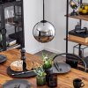 Koyoto  Ceiling Light glass 20 cm chrome, Smoke-coloured, 1-light source