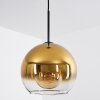 Koyoto  Pendant Light glass 25 cm gold, clear, 1-light source