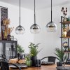 Koyoto  Pendant Light glass 15 cm clear, Smoke-coloured, 3-light sources