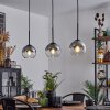 Koyoto  Pendant Light glass 15 cm clear, Smoke-coloured, 3-light sources