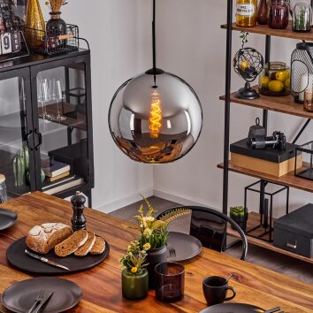 Koyoto  Pendant Light glass 30 cm chrome, 1-light source