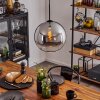 Koyoto  Pendant Light glass 30 cm chrome, clear, Smoke-coloured, 1-light source