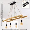 Canazei Pendant Light brown, Light wood, black, 4-light sources