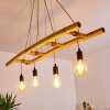 Canazei Pendant Light brown, Light wood, black, 4-light sources