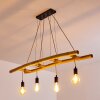 Canazei Pendant Light brown, Light wood, black, 4-light sources