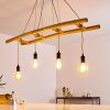 Canazei Pendant Light brown, Light wood, black, 4-light sources