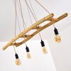 Canazei Pendant Light brown, Light wood, black, 4-light sources