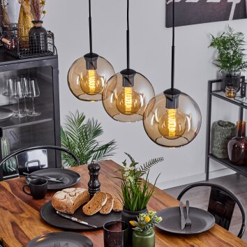 Koyoto  Ceiling Light glass 20 cm Amber, 3-light sources