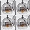 Koyoto  Ceiling Light glass 20 cm chrome, clear, Smoke-coloured, 3-light sources