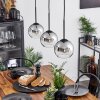 Koyoto  Pendant Light glass 15 cm chrome, clear, Smoke-coloured, 3-light sources