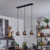 Koyoto  Pendant Light glass 15 cm chrome, Smoke-coloured, 3-light sources