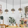Golpilhal Pendant Light gold, clear, 3-light sources