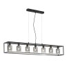 Fischer & Honsel Iska Pendant Light black, 7-light sources