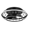 Globo LEONHARD ceiling fan LED black, 1-light source, Remote control
