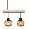 Globo PAULO Pendant Light Ecru, black, 4-light sources