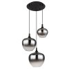 Globo MAXY Pendant Light black, 3-light sources