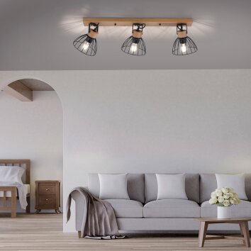 Leuchten-Direkt LAMI Ceiling Light Ecru, 3-light sources