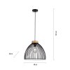 Leuchten-Direkt LAMI Pendant Light Ecru, black, 1-light source