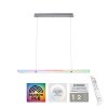 Leuchten-Direkt FELIX60 Pendant Light LED brushed steel, 2-light sources, Remote control, Colour changer