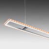Leuchten-Direkt FELIX60 Pendant Light LED brushed steel, 2-light sources, Remote control, Colour changer
