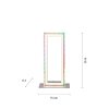 Leuchten-Direkt FELIX60 Table lamp LED brushed steel, 2-light sources, Remote control, Colour changer