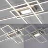 Leuchten-Direkt ASMIN Ceiling Light LED brushed steel, 1-light source, Remote control