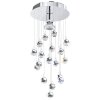 Eglo LUXY ceiling light chrome, Crystal optics, 1-light source