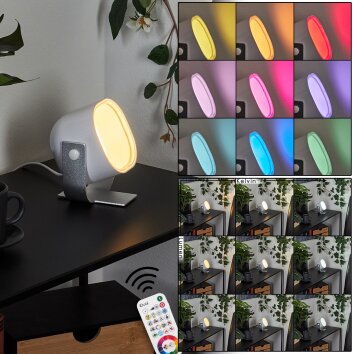 Ledo Table lamp silver, 1-light source, Remote control, Colour changer