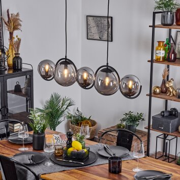 Orieux Pendant Light Smoke-coloured, 5-light sources