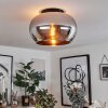 Molloy Ceiling Light chrome, Smoke-coloured, 1-light source