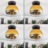 Koyoto  Ceiling Light glass 20 cm gold, clear, 1-light source