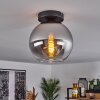 Koyoto  Ceiling Light glass 20 cm chrome, clear, Smoke-coloured, 1-light source