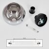 Koyoto  Ceiling Light glass 20 cm chrome, clear, Smoke-coloured, 1-light source