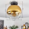 Koyoto  Ceiling Light glass 25 cm gold, clear, 1-light source