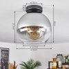 Koyoto  Ceiling Light glass 25 cm clear, Smoke-coloured, 1-light source