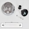 Koyoto  Ceiling Light glass 25 cm clear, Smoke-coloured, 1-light source