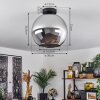Koyoto  Ceiling Light glass 30 cm chrome, Smoke-coloured, 1-light source